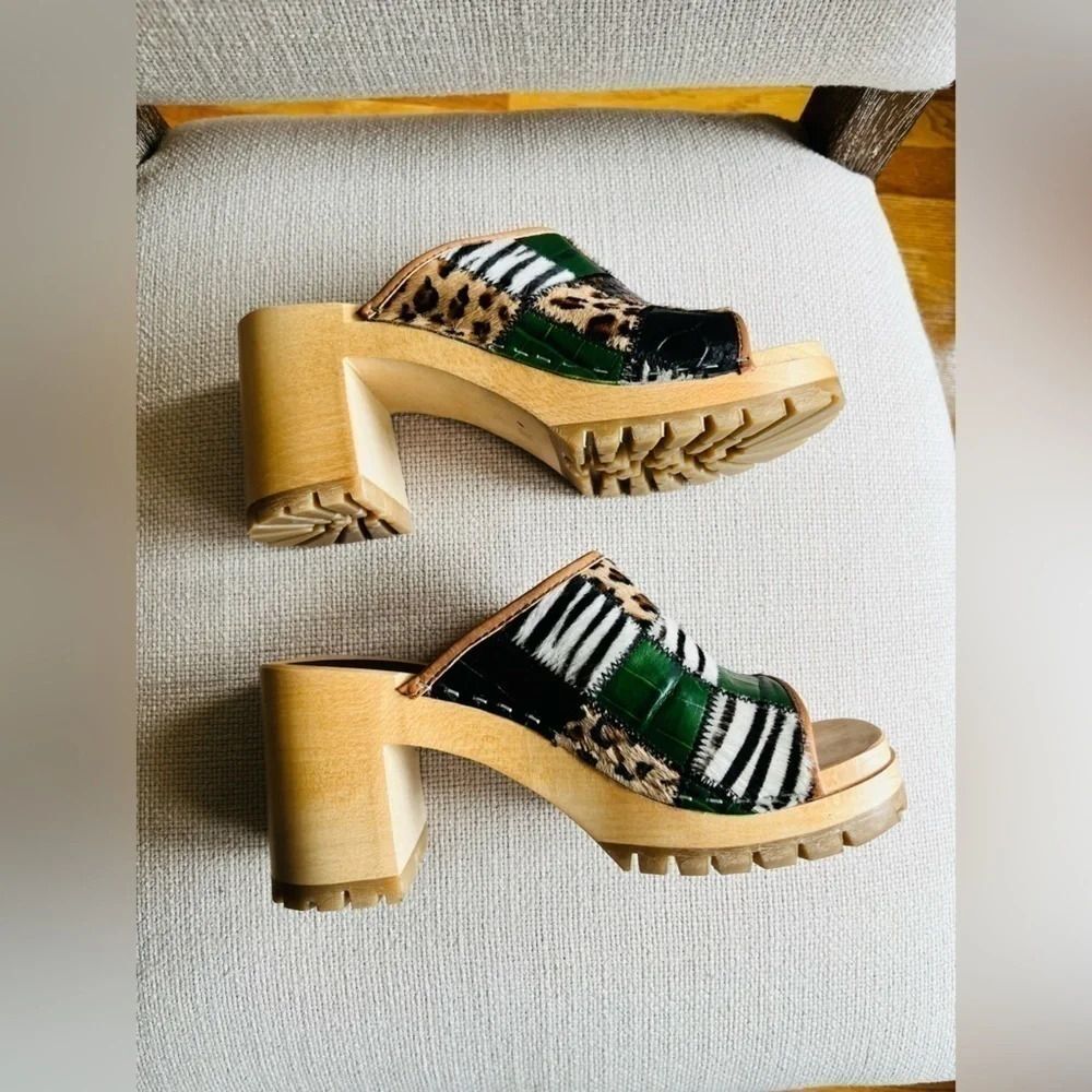 Free People Swedish Hasbeens Jungle Mule Clogs Size 8 NWOT $350 - Picture 4 of 10